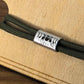Personalisiertes Segeltauarmband mit Edelstahlschieber / Nussholzschieber