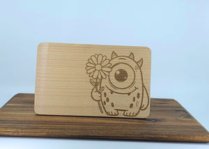 Personalisiertes Frühstücksbrett aus Buche mit Gravur