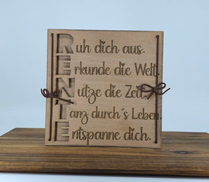 Personalisierte Geldgeschenkkarte aus Holz – mit Motiv & individueller Gravur