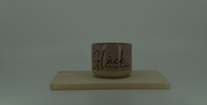 Personalisierte Kerze im Steingut – Kerze mit Gravur & Wunschtext