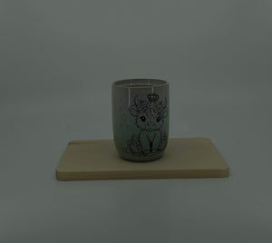 Freche Keramiktasse – Humor für jeden Morgen - Highland-Rind (Blumenkrone)