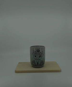 Freche Keramiktasse – Humor für jeden Morgen - Highland-Rind (Blumenkrone)