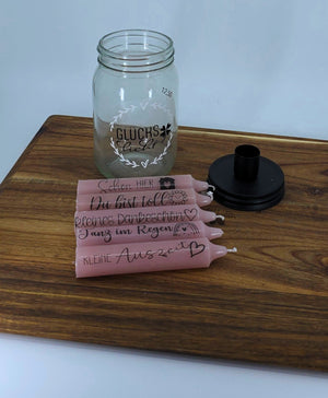 Kerze im Glas – personalisiert oder mit fertigem Spruch