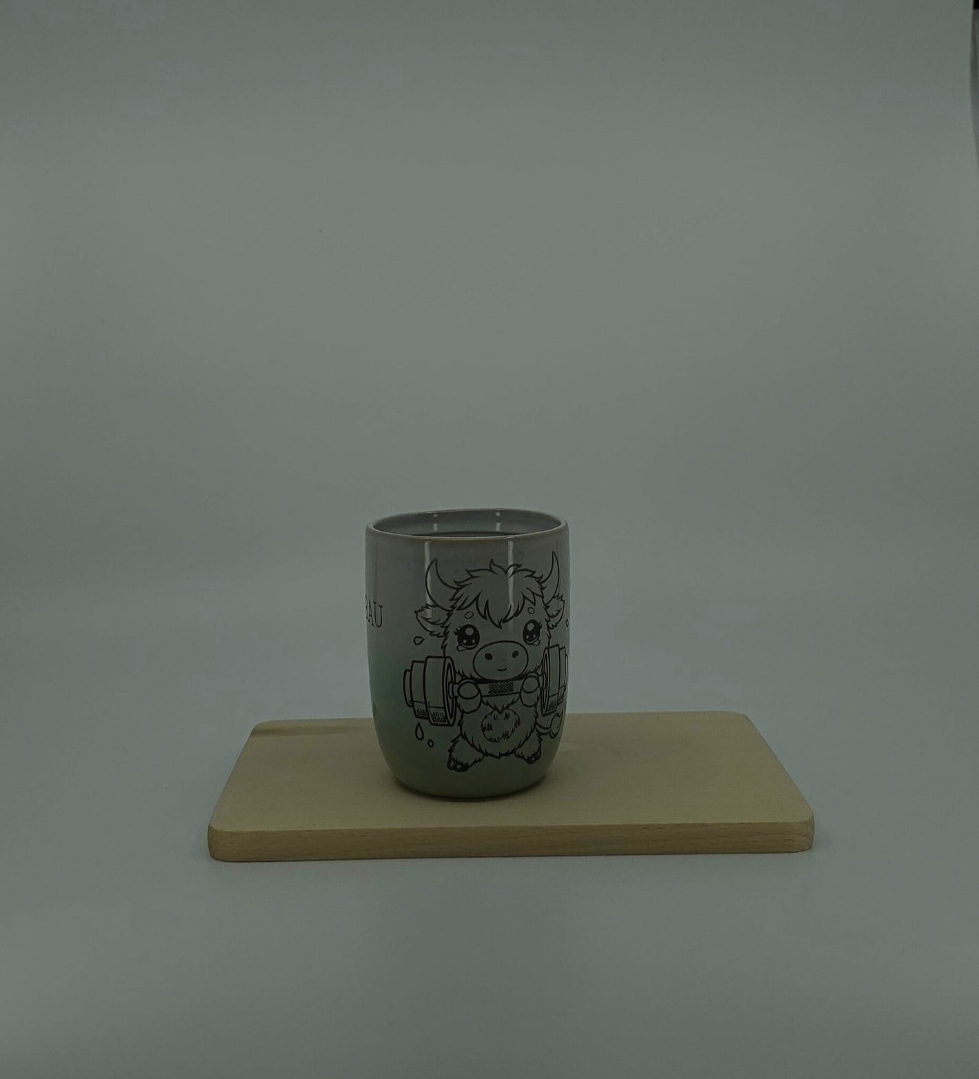 Freche Keramiktasse – Humor für jeden Morgen - Highland-Rind (Fitness)