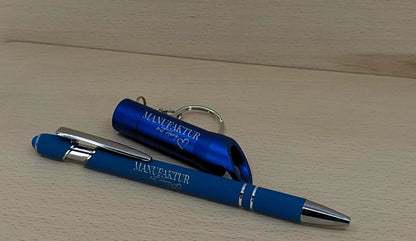 Werbe-Bundle mit Gravur – Kugelschreiber & Taschenlampe | Firmenlogo & Text